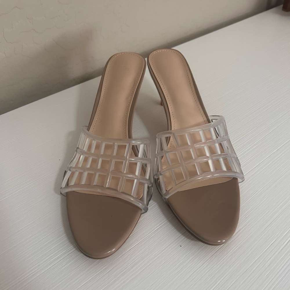 🌊🌴Summer Jelly Nude & Clear Kitty Heels🌴🌊